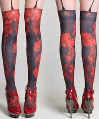 h.NAOTO/エイチ・ナオト　Red Bloody Rose Overknees