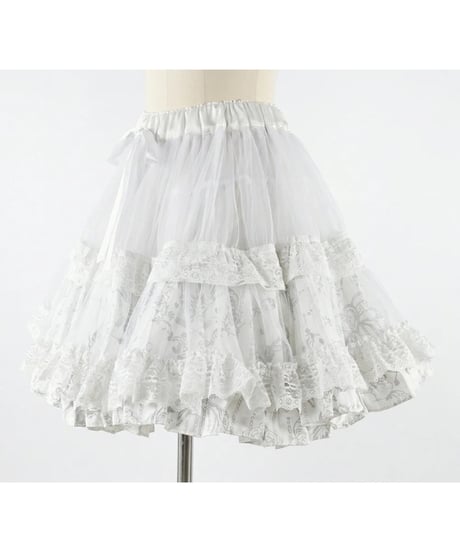 h.NAOTO/エイチ・ナオト　Bunny Volume Mini Petticoat / WH