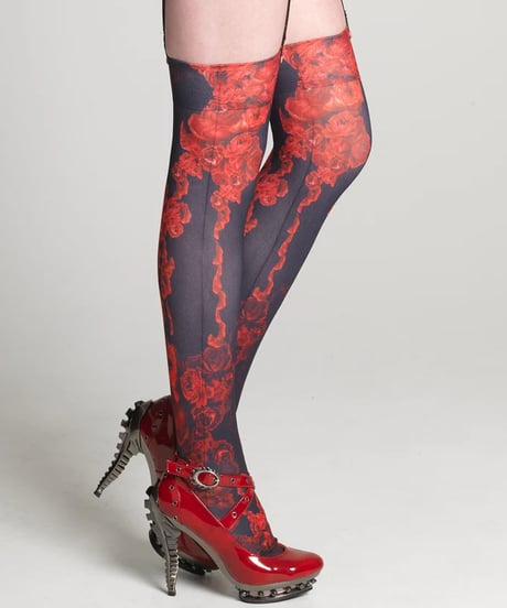 h.NAOTO/エイチ・ナオト　Red Bloody Rose Overknees