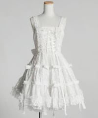 h.NAOTO/エイチ・ナオト　White Rose Bird Cage Dress (White)【M/Lサイズ】