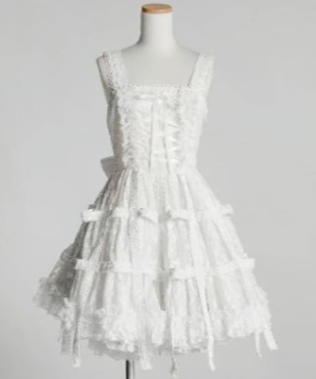h.NAOTO/エイチ・ナオト　White Rose Bird Cage Dress (White)【M/Lサイズ】