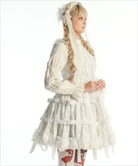 h.NAOTO/エイチ・ナオト　White Rose Bird Cage Dress (White)【M/Lサイズ】