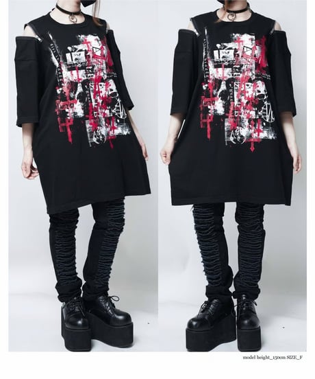 SEXPOT ReVeNGe/セックスポットリベンジ sa681508 Shoulder Zip Big Cutsew Dirt