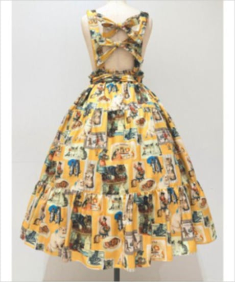 Perla nell' ostrica　125045-2 Vintage Cat Skirt（Yellow）