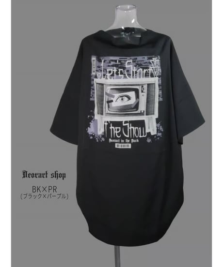 Deorart/ディオラート DRT2893 モンスターサイズ ドレープ・チュニック Tシャツ [Retro TV]