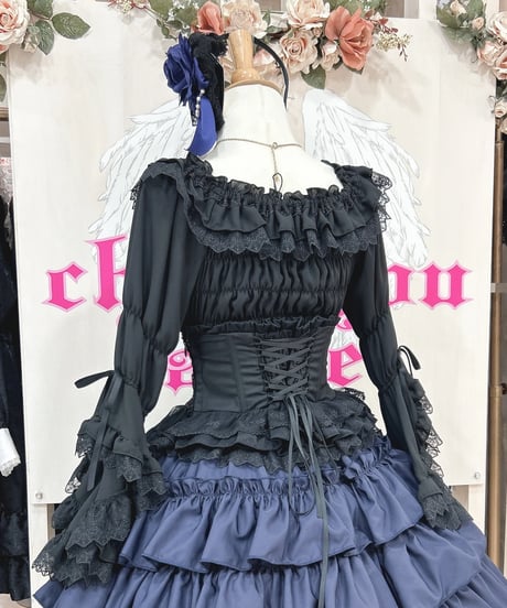 Vallee lys/ヴァレリス／Blossom Breeze Blouse （ブラック）