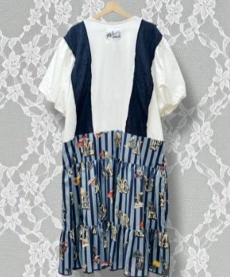 Mother's made/マザーズメイド　Perla nell'ostricaコラボワンピース(Sax blue)