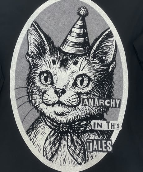SANATORIUM/サナトリウム　SR389　アナーキキャットロングTシャツ(ブラック)