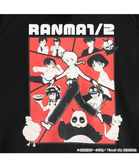 LISTEN FLAVOR/リッスンフレーバー  RNM-0024 らんま1/2 チャイナジャージパーカー【BLACK】