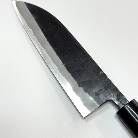 光貴鍛造｜沸かし｜三徳包丁150㎜｜黒打｜青紙１号｜胡桃丸柄