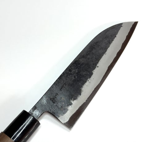 光貴鍛造｜沸かし｜三徳包丁150㎜｜黒打｜青紙１号｜胡桃丸柄