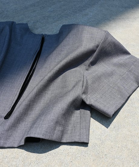 Velvet Line Blouse(Gray)