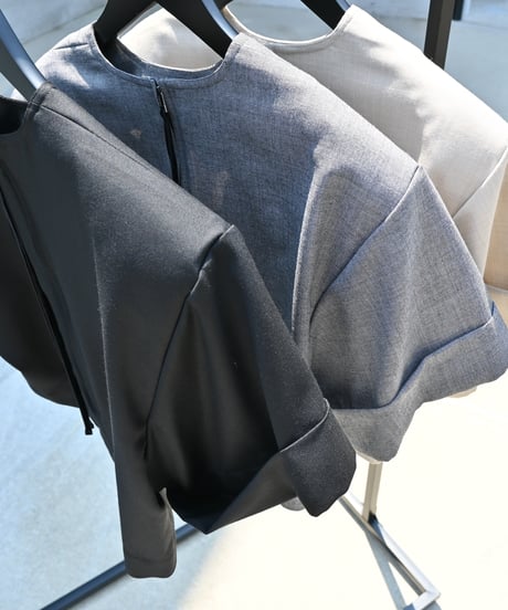 Velvet Line Blouse(Gray)