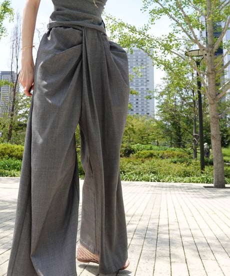 Front Drape Pants(Gray)