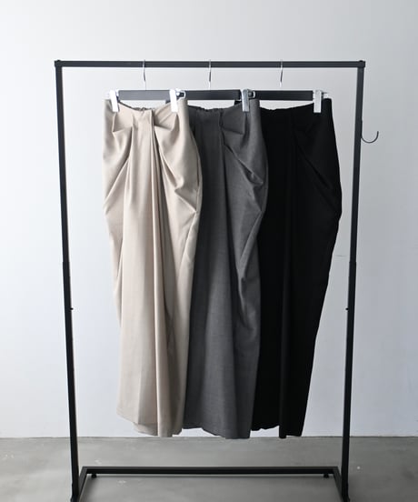Front Drape Pants(Black)