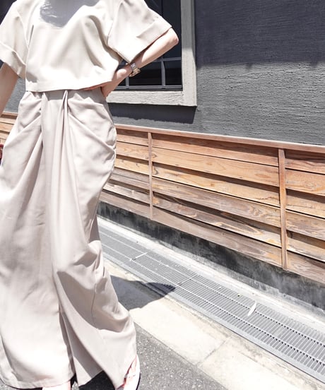 Front Drape Pants(Beige)