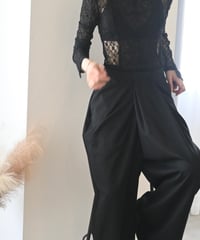 Front Drape Pants(Black)