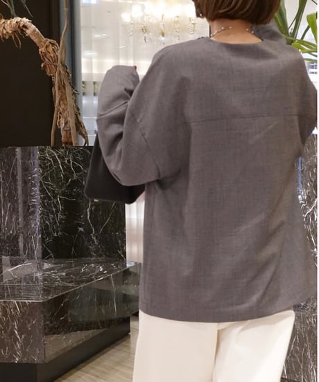 【1】Silent Line Tops（grey)