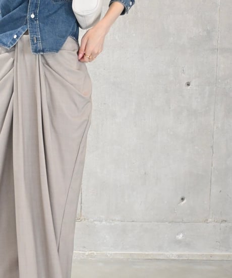 Front Drape Pants(Beige)