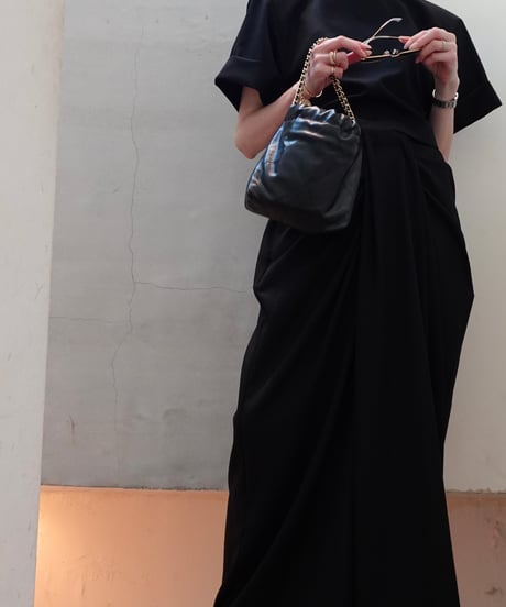 Front Drape Pants(Black)