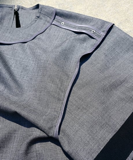 Velvet Line Blouse(Gray)