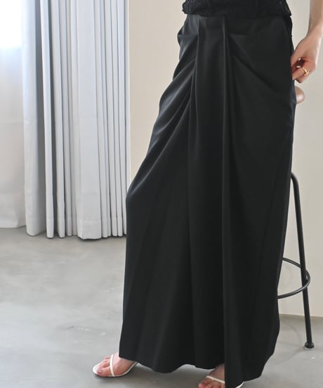 Front Drape Pants(Black)