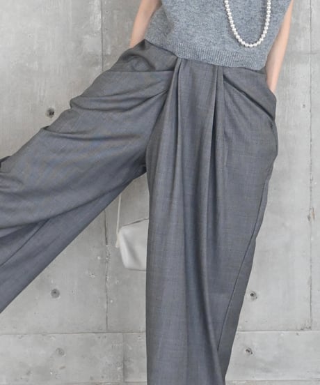 Front Drape Pants(Gray)