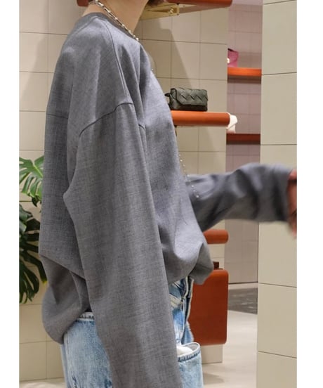 【1】Silent Line Tops（grey)