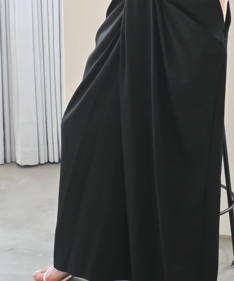 Front Drape Pants(Black)