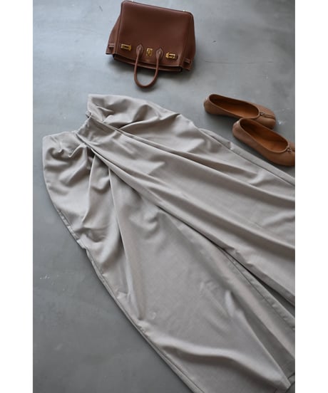【3】Front Drape Pants(Beige)