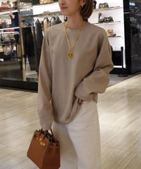 【1】Silent Line Tops（beige)