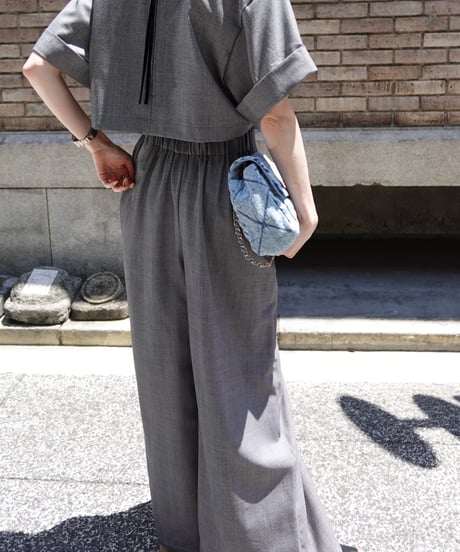 Front Drape Pants(Gray)