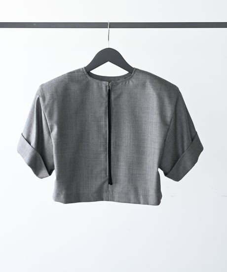 Velvet Line Blouse(Gray)