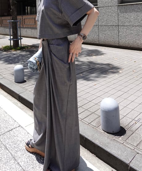 Front Drape Pants(Gray)