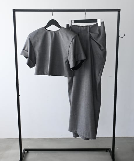 Velvet Line Blouse(Gray)