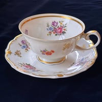 東ドイツ製花柄カップ＆ソーサー