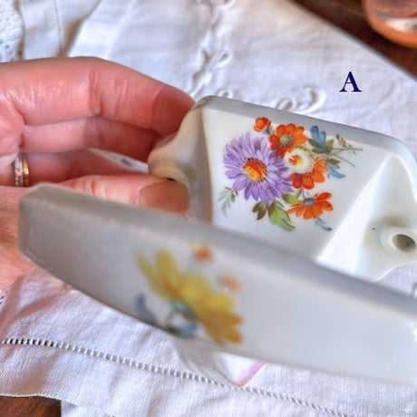花柄陶製フックA