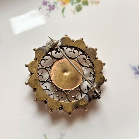ローマンモザイクコスチュームブローチ