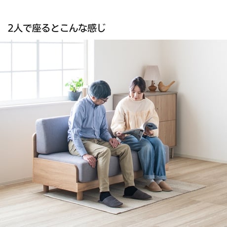 リビンズ　組み立て式のコンパクトな2Pソファー　＜ピオ＞【送料無料】