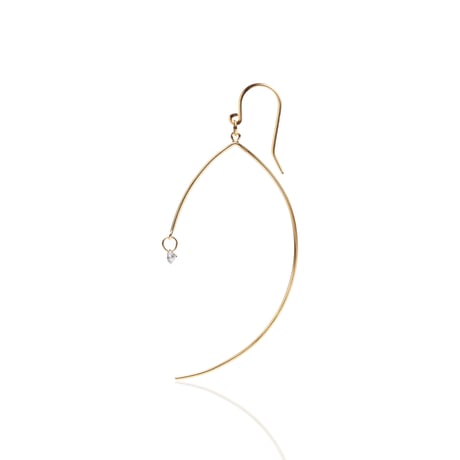 K18YG リーニュ ダイヤモンド フックピアス / Ligne Diamond Hook Earrings