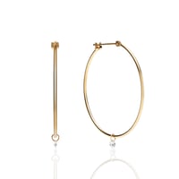 ダイヤモンド フープピアス (30)