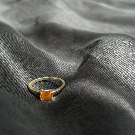 Orange sapphire 天然石ピアス オレンジ サファイア ピアス Etincelle