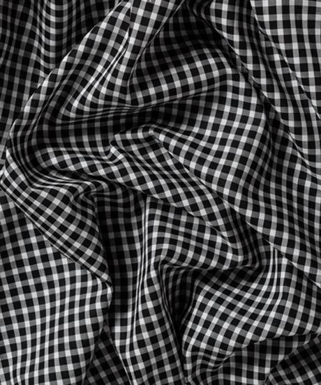 CLASSIC APRON (Short) / LIBERTY Check (black×white)