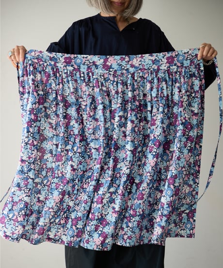 GATHERED APRON A / LIBERTY Gloria Romo (purple)