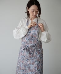 SQUARE APRON (Short) / LIBERTY Abbey Road (bordeaux)