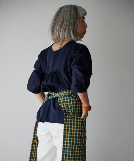 SQUARE APRON (Short) / LIBERTY Check (yellow×green)