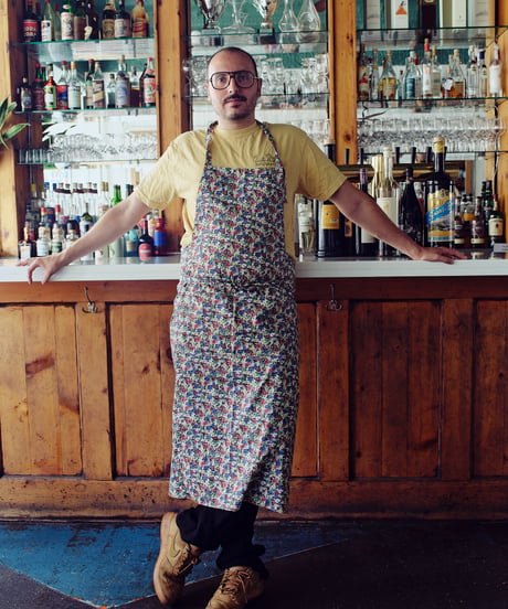 SQUARE APRON / LIBERTY Alkanet (red)