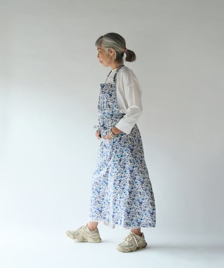 SQUARE APRON / LIBERTY Rachel (blue)