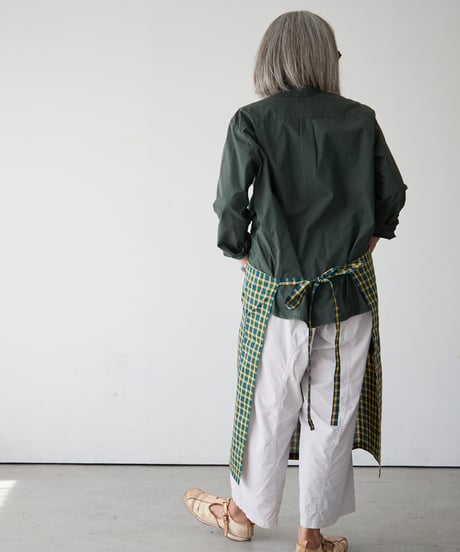 CLASSIC APRON (Short) / LIBERTY Check (yellow×green)