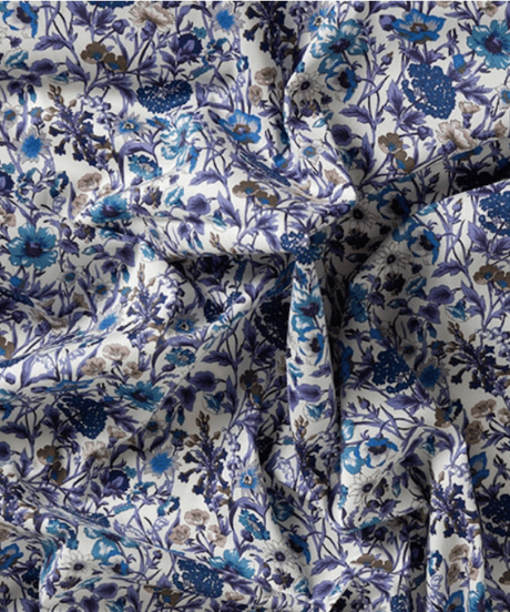 GATHERED APRON A/ LIBERTY Rachel (Blue)